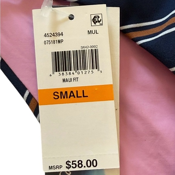 Isabella Rose Striped Pink and Black Bikini Set Size Small NWT - Picture 6 of 15